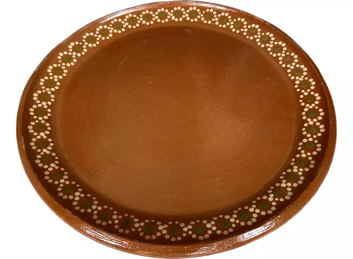 Plato de barro redondo 27cm