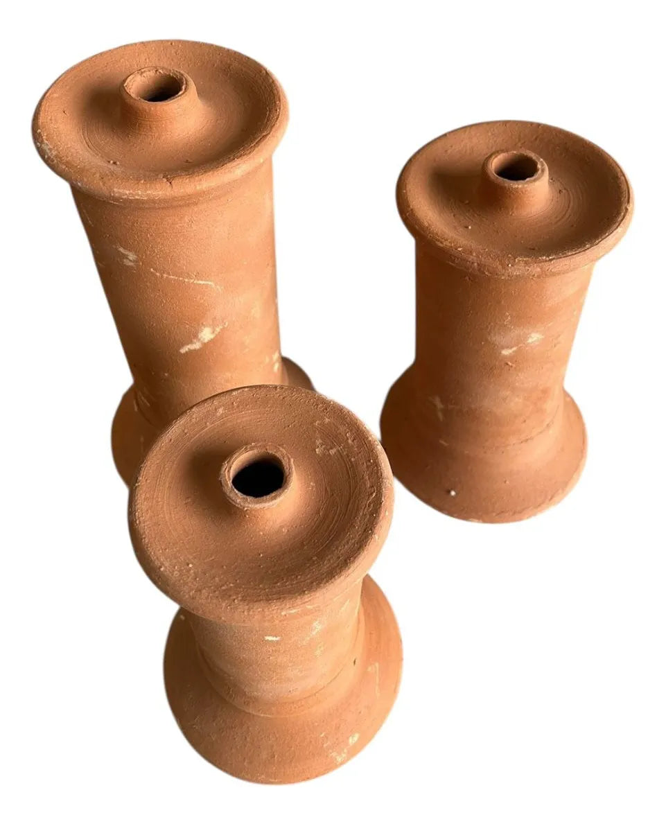 JUEGO DE 3 CANDELEROS PORTAVELAS